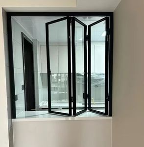 Tiện nghi-Tăng cường chất lượng cao hiện đại hợp kim nhôm ngang mở gấp cửa sổ thép không gỉ cho nhà bếp bên ngoài sử dụng - Product Image 3