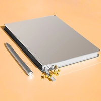 Petit carnet de notes exécutif A4 A5 A6 personnalisé gaufré ou logo laser UV couverture rigide aluminium métal
