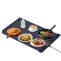 Portable pliant électrique 6 plats enroulable plateau intelligent intégré serpentin chauffage 5 heures réglage tapis chauffant pour garder le ménage