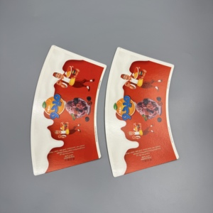 Gobelet en papier écologique enduit de PE PLA, design personnalisé, 4-24 oz, matière première pour gobelets alimentaires - Product Image 2