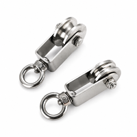 Roue à roulement en acier inoxydable 30/34 pour anneau de porte moderne, petite roue de rail à câble de levage, accessoires industriels