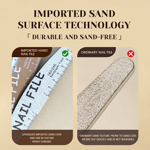 Juego Profesional de Limas para Uñas, Colores Variados, Grano <span class=keywords><strong>80</strong></span>/<span class=keywords><strong>100</strong></span>/<span class=keywords><strong>120</strong></span>/150/180, Papel de Lija, <span class=keywords><strong>Lima</strong></span> Pulidora Doble para Cutículas, <span class=keywords><strong>Lima</strong></span> de Esmeril - Product Image 3