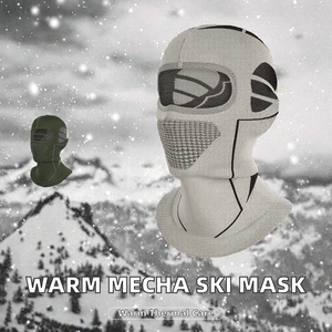 หมวกคลุมศีรษะแบบถักไหมพรม Warm rs Mecha Ski รุ่น 182 บาลาคลาวา สำหรับทุกเพศ ทำจากโพลีเอสเตอร์ ระบายอากาศได้ดี ป้องกันความหนาว ป้องกันหู แบบสาม-in-หนึ่ง - Product Image 2