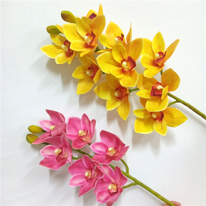 Cina all'ingrosso di alta qualità in lattice reale Touch artificiale Cymbidium orchidea fiore - Product Image 2