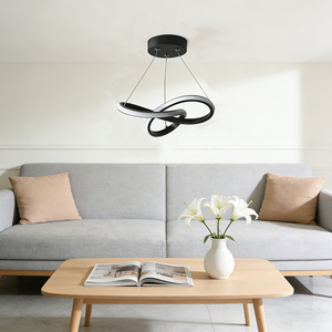 Modern LED Pendant <strong>Light</strong> <strong>Fixture</strong> for Dining Living Room Bedroom Contemporary Ceiling Hanging <strong>Fixture</strong> with Irregular Ring <strong>Lights</strong> - Product Image 1