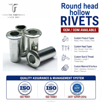 Rivets à tête ronde creuse TianFang, rivets à tête ronde à extrémité ouverte, paire de rivets pour quincaillerie, fabricant de fixations OEM, vente directe d'usine