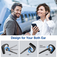 Casque d'affaires sans fil ultraléger 110 heures super long écouteur avec micro antibruit ENC pour bureau de conduite