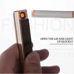 JOBON מתכת Windproof Flameless נטול אש לוגו מותאם אישית USB נטענת חשמלי מצית עבור אביזרי עישון