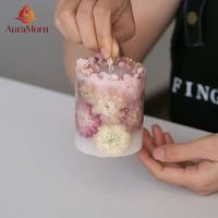 Bougies parfumées florales d'anniversaire, décorations de fleurs de printemps, décoration intérieure, bars, couleur personnalisable, faites à la main pour anniversaire et mariage