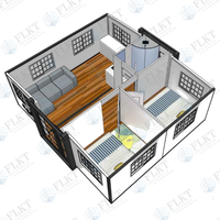Maison conteneur extensible FLKT résistante aux charges de neige, maisons modulaires préfabriquées de luxe, maisonnette pliable 20ft 40ft pour le Canada
