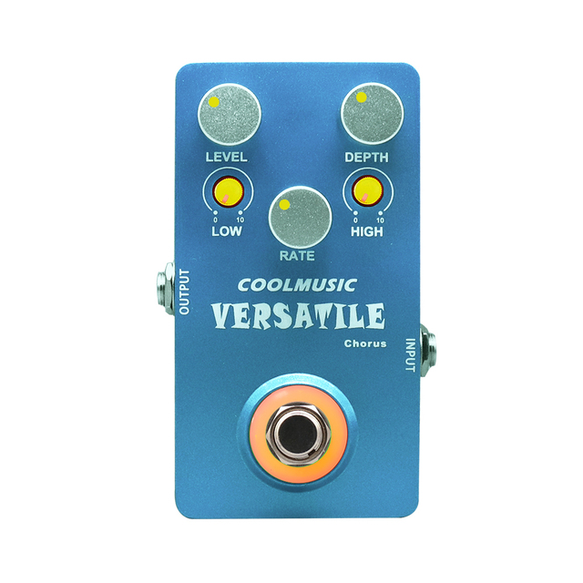 9V Stainless Steel Chorus Guitar Pedal with True Bypass for Electric Guitar & Bass-Durable Design