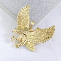 Pendentif Aigle Plaqué Or 14K JML pour Hommes, Vente en Gros, Pendentif Tricolore pour Collier Homme, Chapado En Oro Los Hombres Collar