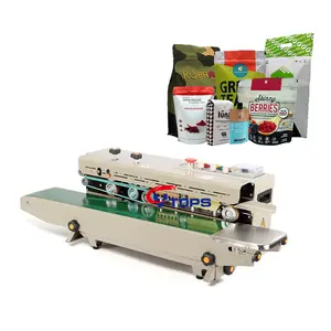 Máquina de sellado de bolsas prefabricadas horizontales, sellador térmico, máquina de embalaje de sellado de película plástica para alimentos industriales