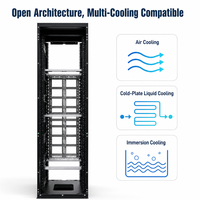 Armoire ouverte ORV3 de 21 pouces pour serveurs IA HPC haute densité avec barre omnibus 48 V CC, plateaux sans outil et support de refroidissement multiple