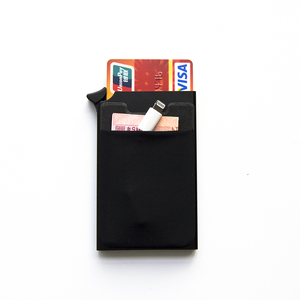 RFID blocco Auto Pop-Up porta carte portafoglio uomo/<span class=keywords><strong>donna</strong></span> in alluminio metallo portafoglio <span class=keywords><strong>con</strong></span> <span class=keywords><strong>portamonete</strong></span> - Product Image 4