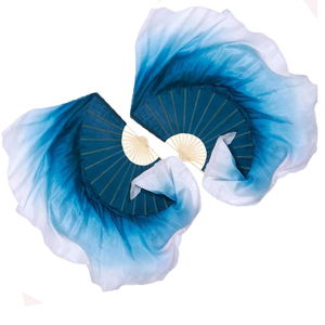 Éventails en soie et bambou à 2 couches pour spectacle de <span class=keywords><strong>danse</strong></span> orientale pour adultes - Product Image 5