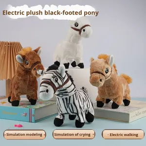 Juguete de Peluche Eléctrico, Caballo de Simulación que Camina, con Sonido, Relleno de Algodón PP - Product Image 3
