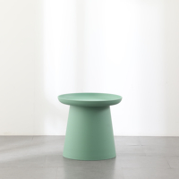 Fabricant chinois de meubles de salon table basse ronde en plastique polypropylène PP blanc de style scandinave