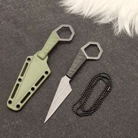 Couteau tactique EDC à lame fixe 5Cr13 portable, best-seller, avec anneau de maintien et étui pour le camping