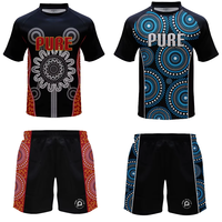 Ensemble d'uniformes de rugby indigènes personnalisés FQ, impression par sublimation complète, uniformes de rugby aborigènes, maillot et short pour club et ligue