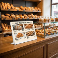 Panneau d'affichage électronique pour menu de boulangerie 21,5'' 23,8'' 27'' Android WiFi, panneau de menu numérique pour restaurant, lecteur multimédia