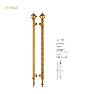 מפעל ישירות למכור נירוסטה טיטניום דלת למשוך ידיות עץ דלת למשוך לדחוף ידית גדול עיקרי דלת ידית למלון - Product Image 6