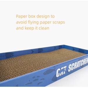 Large Eco-Friendly Corrugated Cardboard Cat <strong>Scratcher</strong> Refill Pad Bulk Replacement Insert for Cat Scratching Post &amp; <strong>Lounge</strong> - Product Image 3