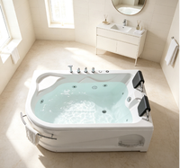 Baignoire à remous relaxante pour deux personnes, avec robinet et éclairage coloré, fabricant fiable de Foshan