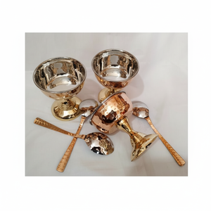 ชามใส่ไอศกรีมฐานทองเหลืองและถ้วยเหล็กและใช้สำหรับผลไม้ขนมชามไอศกรีมขาย - Product Image 1