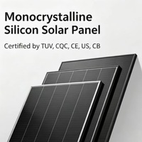 Module Solaire Monocristallin Tout Noir 600-660W, Efficacité 24%, Panneau Photovoltaïque pour Toit Résidentiel, Cellule BC