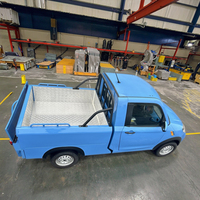 Mini camionnette électrique à deux places, une seule rangée de sièges, avec benne de chargement et clôture, transmission 4x4, véhicule utilitaire à énergie nouvelle, autonomie de 180 à 250 km