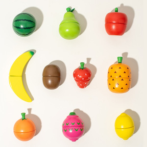 <strong>Wood</strong> Cutting Fruit Vegetables <strong>Food</strong> <strong>Toys</strong> Building Blocks Wooden Pretend Play Simulation Kitchen <strong>Toys</strong> - Product Image 3