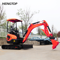 2.5 Ton Kubota Engine Small Excavator Digger Machine Hydraulic Mini Excavator Farm Engineering Micro Excavator With CE EPA