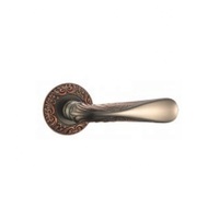 Poignée de porte de luxe moderne en alliage de zinc avec serrure à mortaise double panneau et double levier pour chambre à coucher