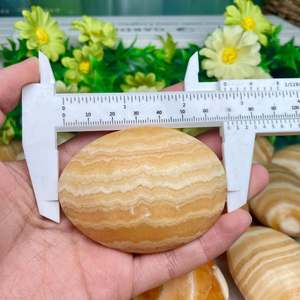 Pierres de palmier en calcite jaune très vendues, pierres naturelles de guérison Feng Shui, pierres de palmier en quartz pour la guérison - Product Image 6
