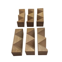 Grand nœud en bois 3D de 7,5 cm, 6 pièces, jeu de puzzle éducatif pour le développement du cerveau droit, test de QI