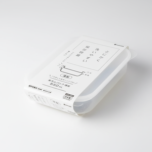 Inomata กล่องและภาชนะใส่อาหารปลอดภัยสำหรับไมโครเวฟสีขาว550มล. - Product Image 1