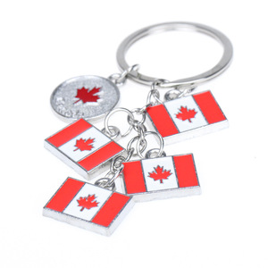 Canada Silver Maple Leaf Keychain - Flag Matrix