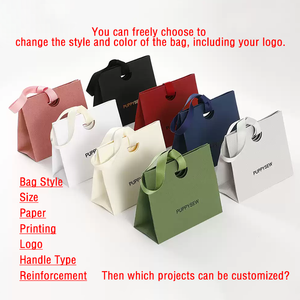 Tùy chỉnh thiết kế sang trọng màu đen Quà Tặng mua sắm bao bì túi giấy tùy chỉnh đồ trang sức túi giấy - Product Image 6