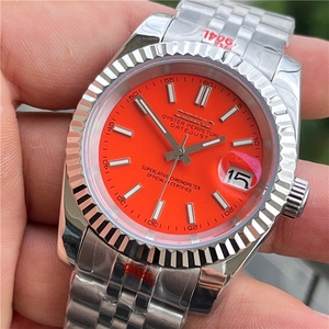 Montre mécanique de luxe NH35 avec boîtier en acier inoxydable 36mm/39mm, lunette à motif dents de chien modifiée, verre saphir vert, luminescence de luxe 22mm - Product Image 3