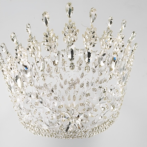Couronnes et diadèmes en cristal de haute qualité plaqués argent, accessoires pour cheveux, couronnes de mariée pour bal de promo et <span class=keywords><strong>mariage</strong></span> - Product Image 1