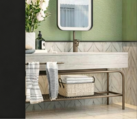 Base de meuble-lavabo élégante en bronze antique de haute qualité, au design baroque, avec pied de lavabo en laiton satiné brillant et élégant