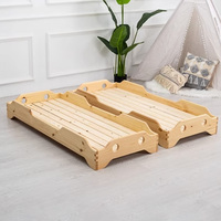 Lits de sieste empilables portables en bois pour la maternelle, berceau en bois sur mesure pour bébé