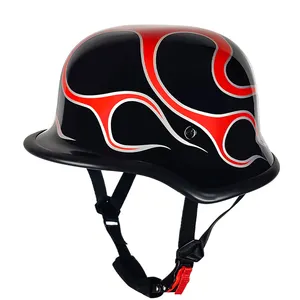 Mũ Bảo Hiểm Xe Máy WW2 Kiểu Đức, Mũ Bảo Hiểm Nửa Đầu Cascos De Moto Đạp Xe Kiểu Cổ Điển, Mũ Bảo Hiểm Xe Máy Cổ Điển, Mũ Bảo Hiểm Bộ Xương - Product Image 1