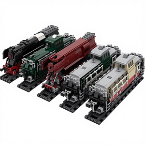 Bloques de Construcción de Plástico Educativos para Niños, Modelo de Tren Creativo Personalizado al por Mayor, Juego de Bloques de Construcción, Juguete de Regalo - Product Image 1