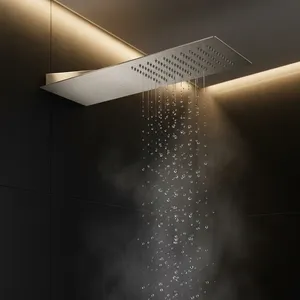 Gessi Tremillimetri Square Shower Head Ultra Slim 3mm Stainless Steel Overhead <b>Spray</b>, Modern Bathrooms and Luxury Spa Projects - Product Image 3