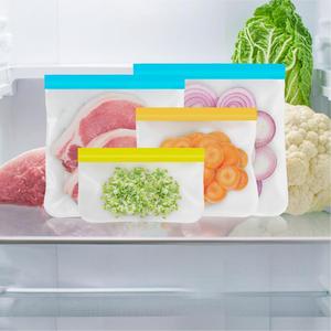 Sacs alimentaires réutilisables en PEVA avec fermeture éclair, étanches, sans BPA, pour la conservation des aliments en cuisine – Approvisionnement direct usine - Product Image 4