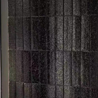 Wabi-Sabi brique fendue noire décoration d'intérieur mur extérieur hôtel villa café magasin