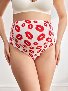 Braguitas de Maternidad Transpirables de Cintura Alta, Sin Costuras, de Seda Helada, con Soporte Abdominal, Tallas Grandes, Ropa Interior Femenina Tipo Tanga - Product Image 6