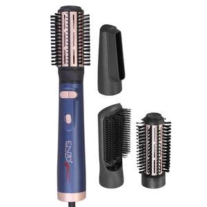<span class=keywords><strong>ENZO</strong></span> Set Spazzola Asciugacapelli Ionica 4 in 1 con Rotazione Automatica, Ferro Arricciacapelli e Styler ad Aria Calda - Product Image 1